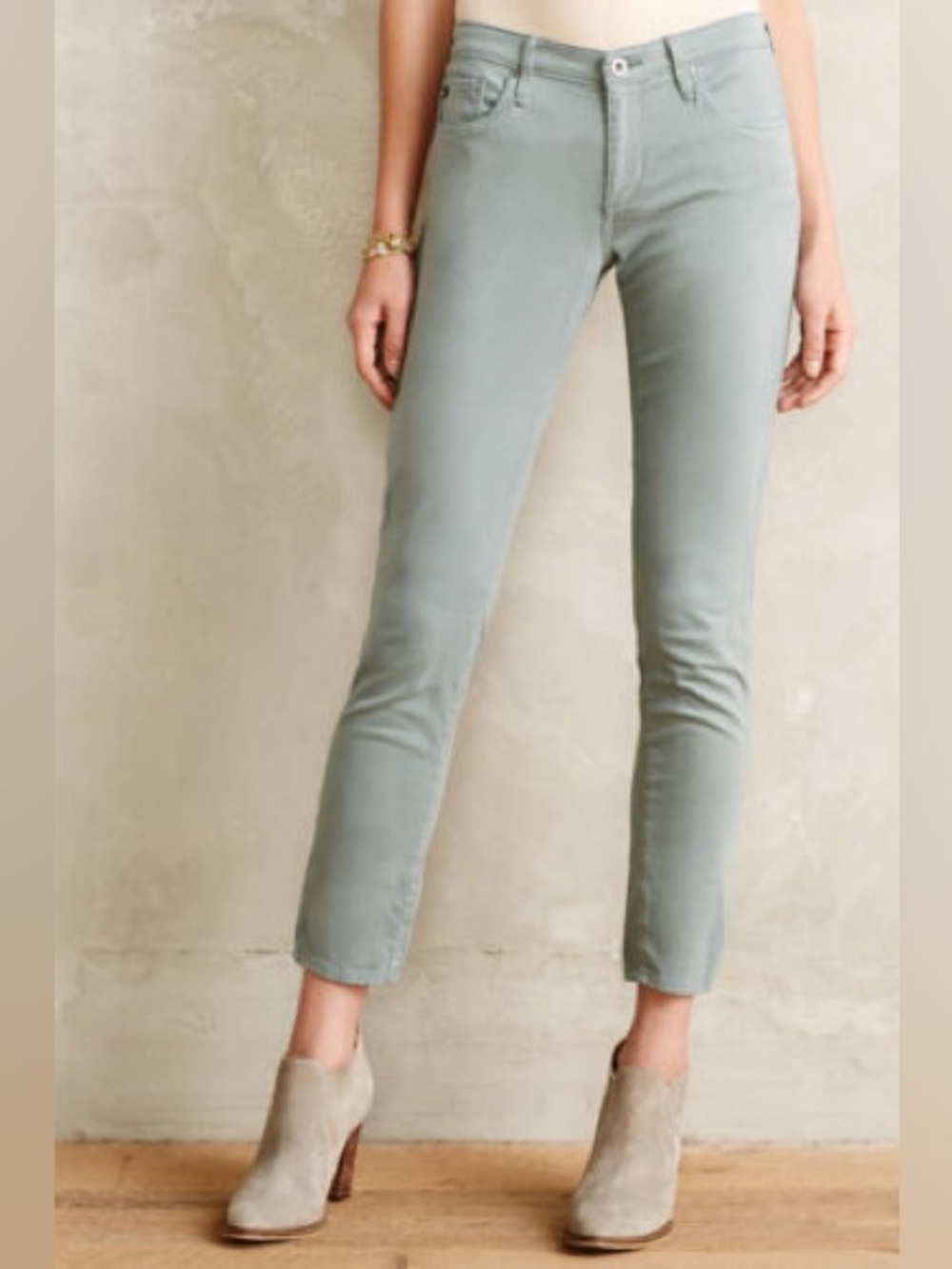 Ag Adriano Goldschmied Light Sage Green Pants
